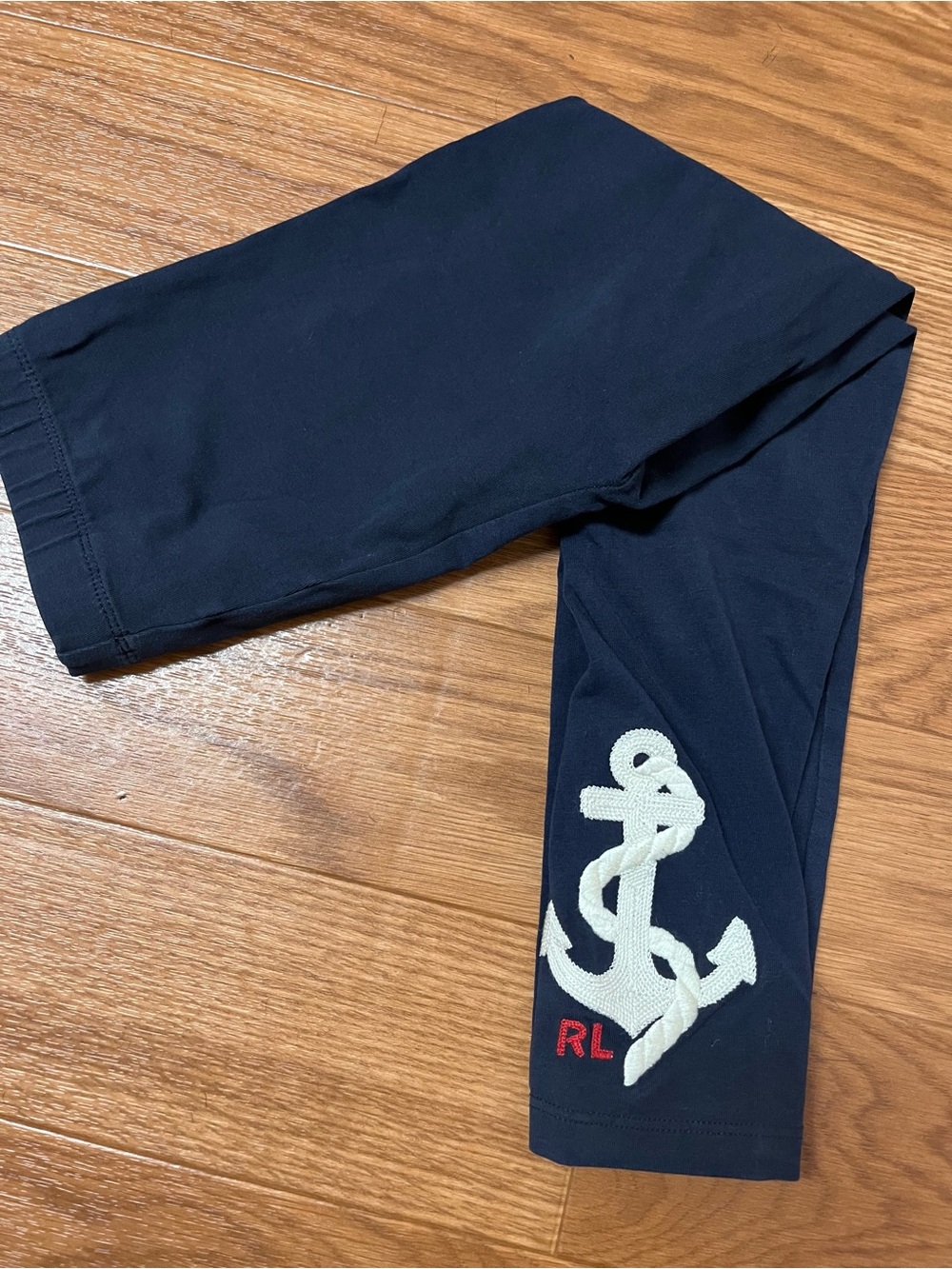 Polo Ralph Lauren Leggings Pants Girls S(7) Navy Blue Anchor Preppy Nautical
